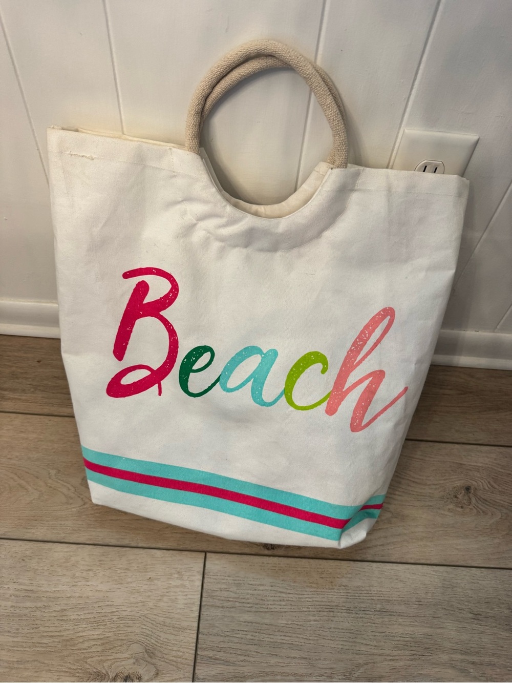 Canvas 'Beach' Tote Bag